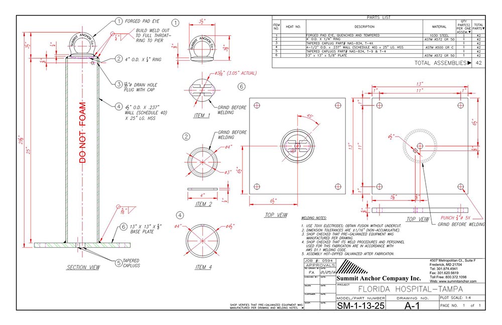 FABRICATION DRAWING - SM-1-13X13-25-FAB-NO-FOAMx