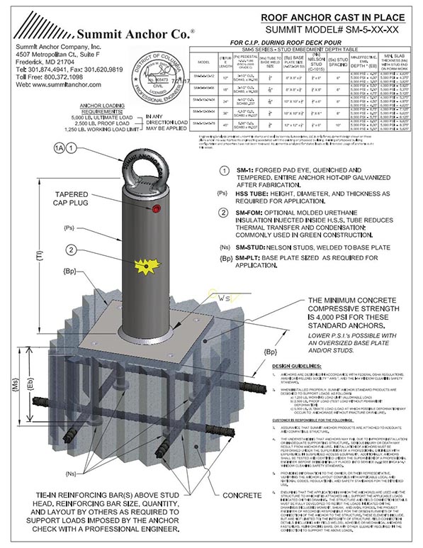 PRODUCT APPLICATION DRAWING - SM-5-XX-XX; MKT; 4 Studs Con. DC Stamp